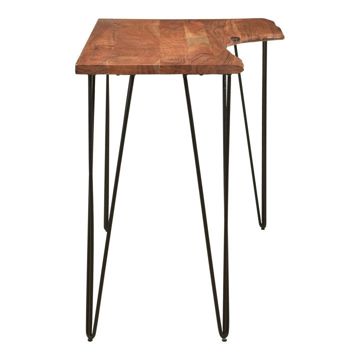 Modern Live Edge Solid Acacia Top Desk Natural Industrial Rustic Rectangular - Diamond Home USA
