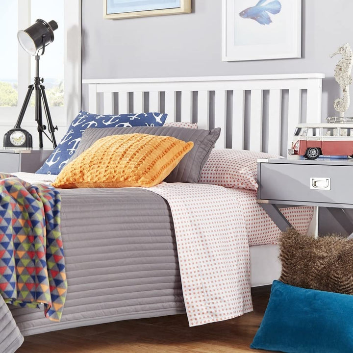 Inspire Q Hammersley Mission Slatted White Wood adboard by Classic Queen - Diamond Home USA