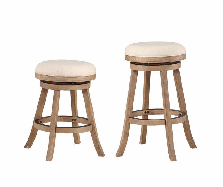 Boraam Fenton Counter Stool 24-Inch Driftwood Wire-Brush and Ivory - Diamond Home USA