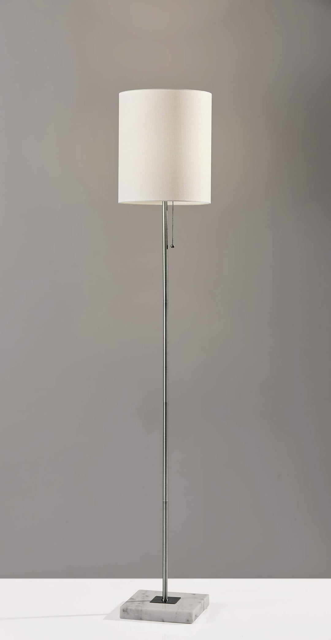 Adesso 5178-22 Fiona Floor Lamp 62 in. 100W Brushed Steel Finish 1 Modern Lamp - Diamond Home USA