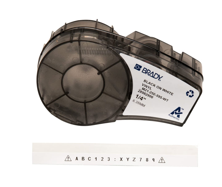 Brady Authentic (M21-250-595-WT) All-Weather Vinyl abel for Indoor/Outdoor ID