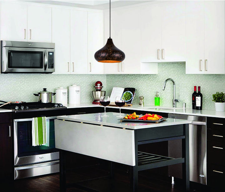 JL Styles Inc Mod 1-light industrial style lighting mini pendant rustic finish - Diamond Home USA