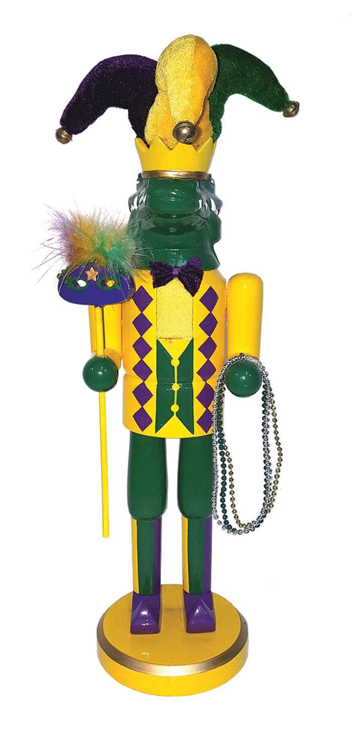 Santa's Workshop 70701 Mardi Gras Gator Nutcracker 14" Multi