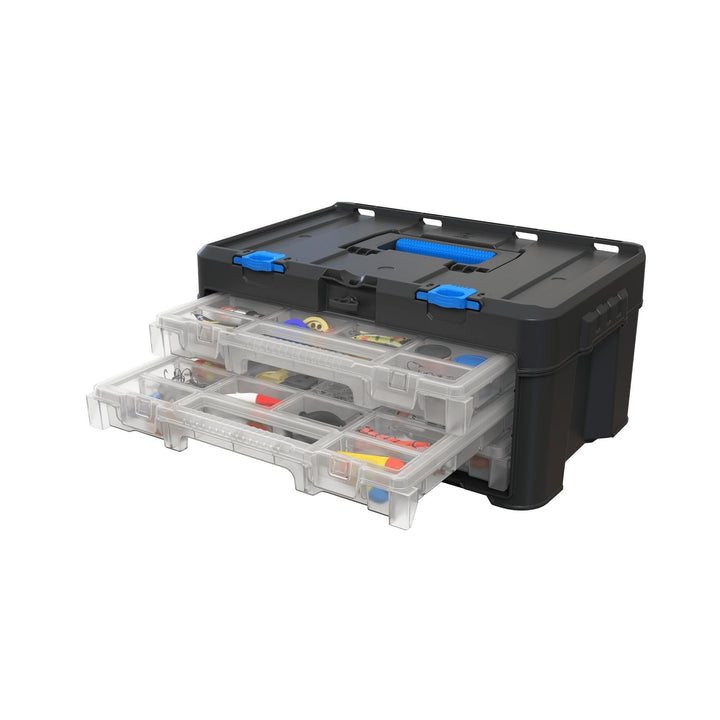 3 Case Parts And Tool Box Organizer Black - Diamond Home USA