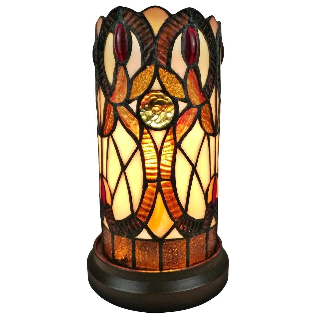 Tiffany Style Table Lamp Floral Stained Glass Bedside Night Stand 10. Tall