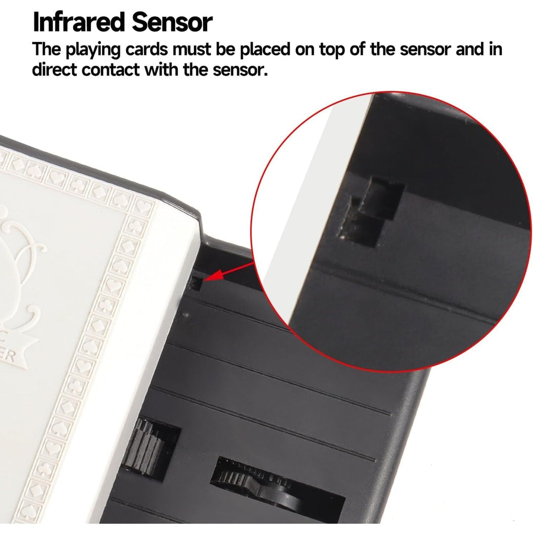 2-Deck Pro Casino Automatic Card Shuffler Ac/dc-Power/Battery-Operated - Diamond Home USA