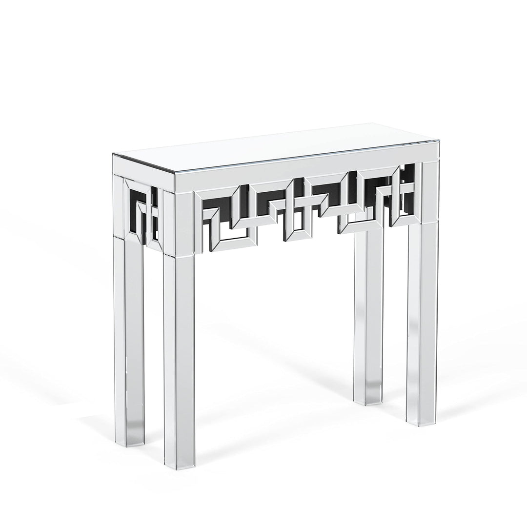 Venetian Mirrored Console Table Clear am Contemporary Rectangular ass MDF - Diamond Home USA