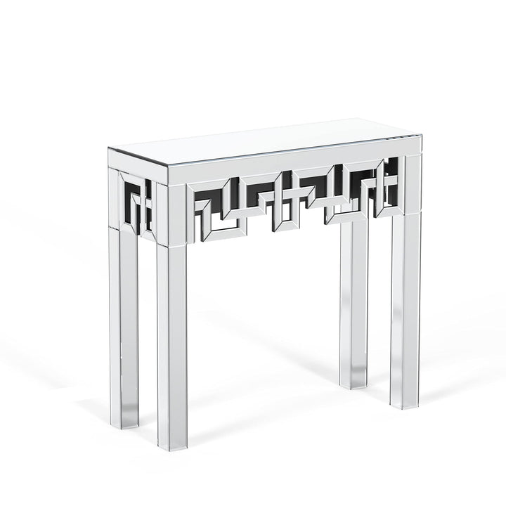 Venetian Mirrored Console Table Clear am Contemporary Rectangular ass MDF - Diamond Home USA