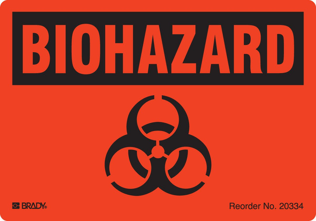 Brady 20334LS Chemical Biohazard and Hazardous Material Labels Self-Sticking