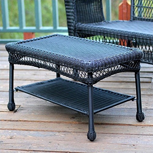 Jeco All-Weather Wicker Resin Outdoor Patio Table in