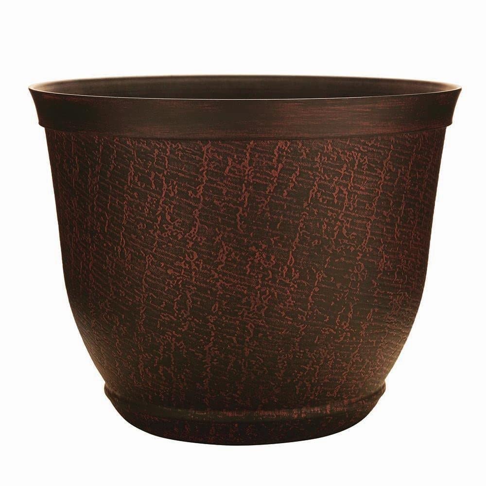 Southern Patio HDR-012146 Cronus Planter Hot Coal 8" Dia. - Diamond Home USA