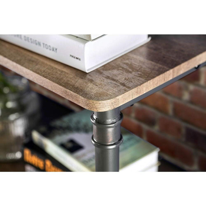 Furniture of America Revo Industrial Pipe-Inspired 5-Tier Sand Black Bookshelf - Diamond Home USA