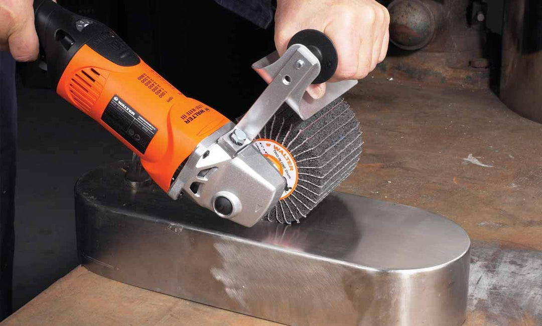 Walter 07J424 COOLCUT Linear Finishing Flap Abrasive Drum - 40 Grit 4-1/4 in. - Diamond Home USA