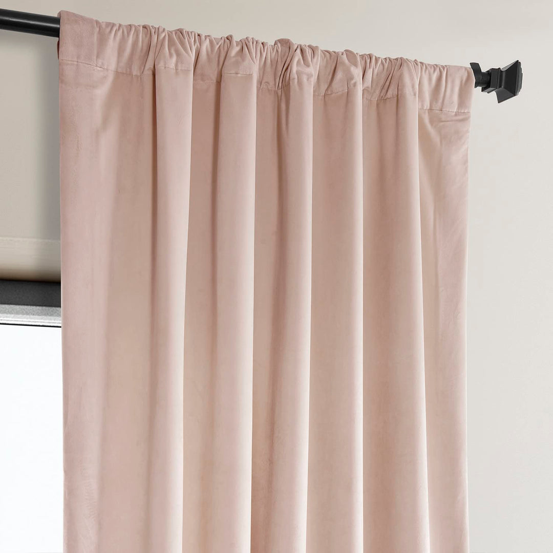 Exclusive Fabrics Heritage Plush Velvet Room Darkening Curtains (1 Panel) Luxury Velvet Curtains for Bedroom & Living Room.