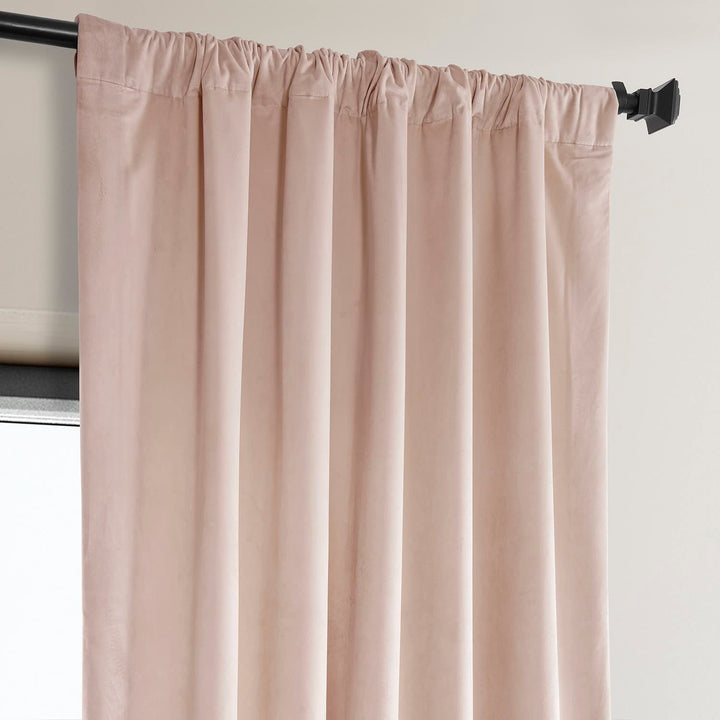Exclusive Fabrics Heritage Plush Velvet Room Darkening Curtains (1 Panel) Luxury Velvet Curtains for Bedroom & Living Room.