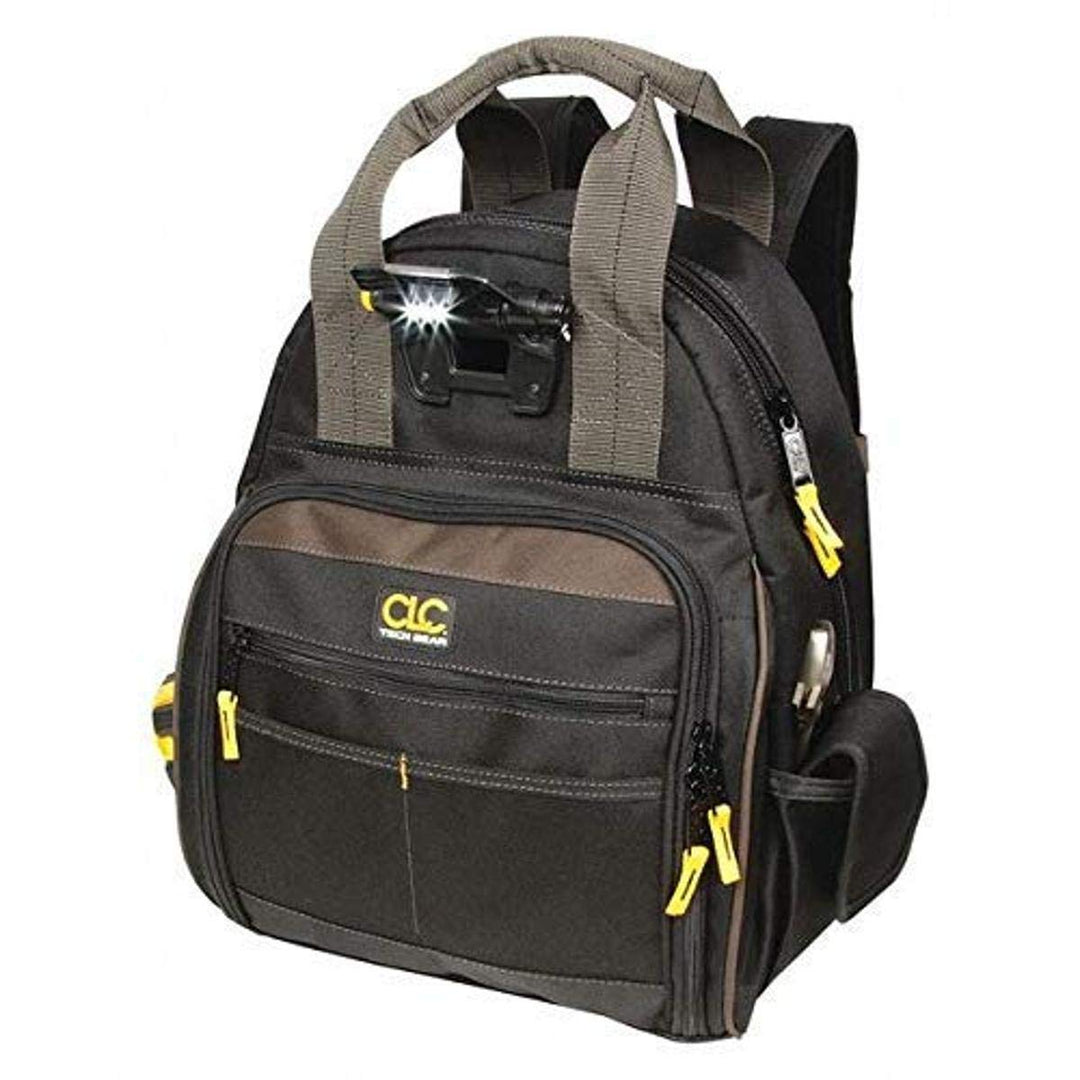 CLC Custom Leather Craft L255 Tech Gear Lighted Backpack 53 Compartments 6" x
