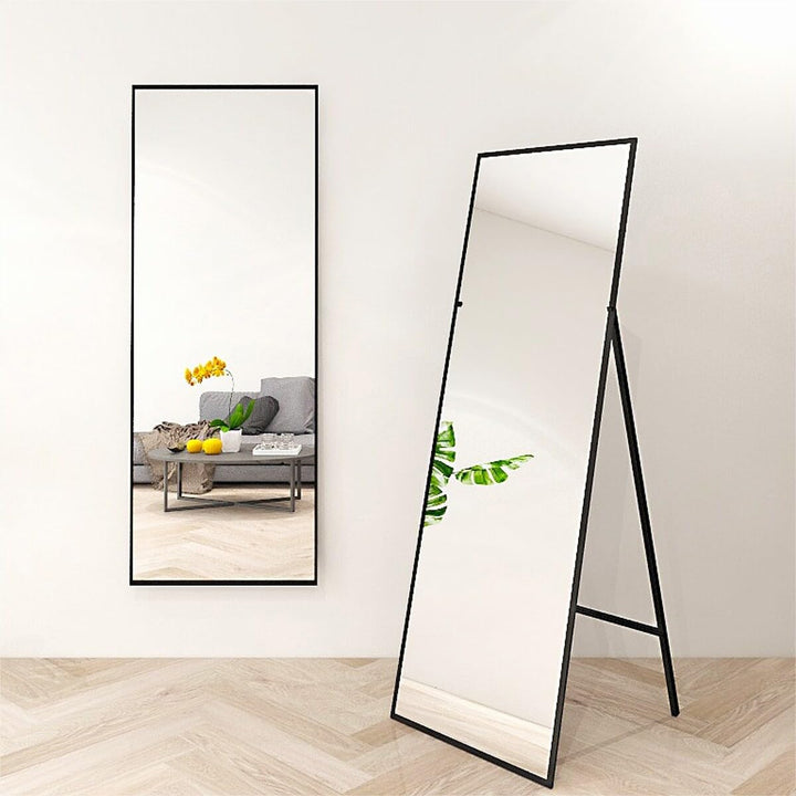 Full Length Mirror Standing Black 65''x22' Silver - Diamond Home USA