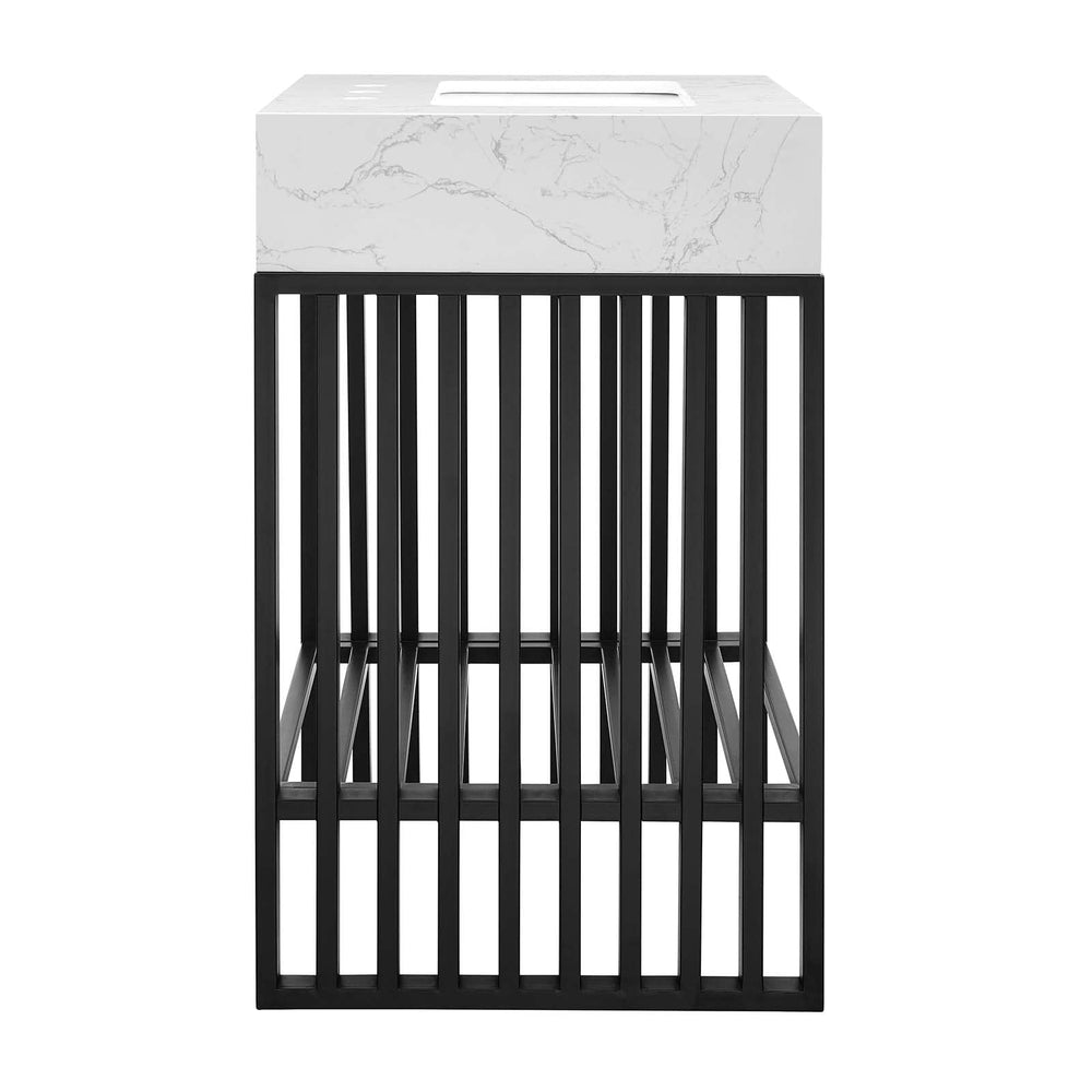 Modway Gridiron 24" Stainless Steel Bathroom Vanity 24 Inch Black - Diamond Home USA