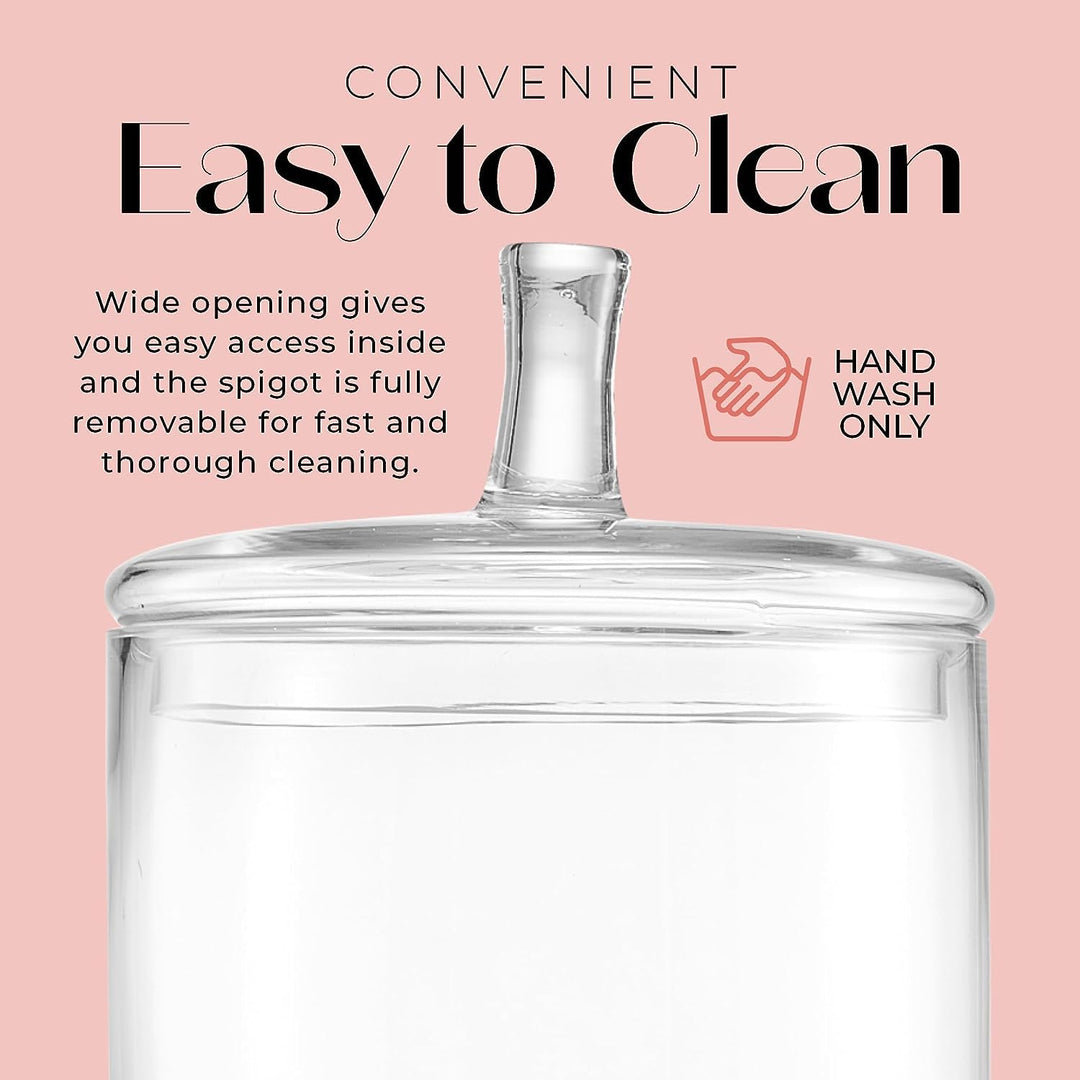 Style Setter Beverage ispenser with Stand - 2.5 Gallon Large Countertop Glass - Diamond Home USA