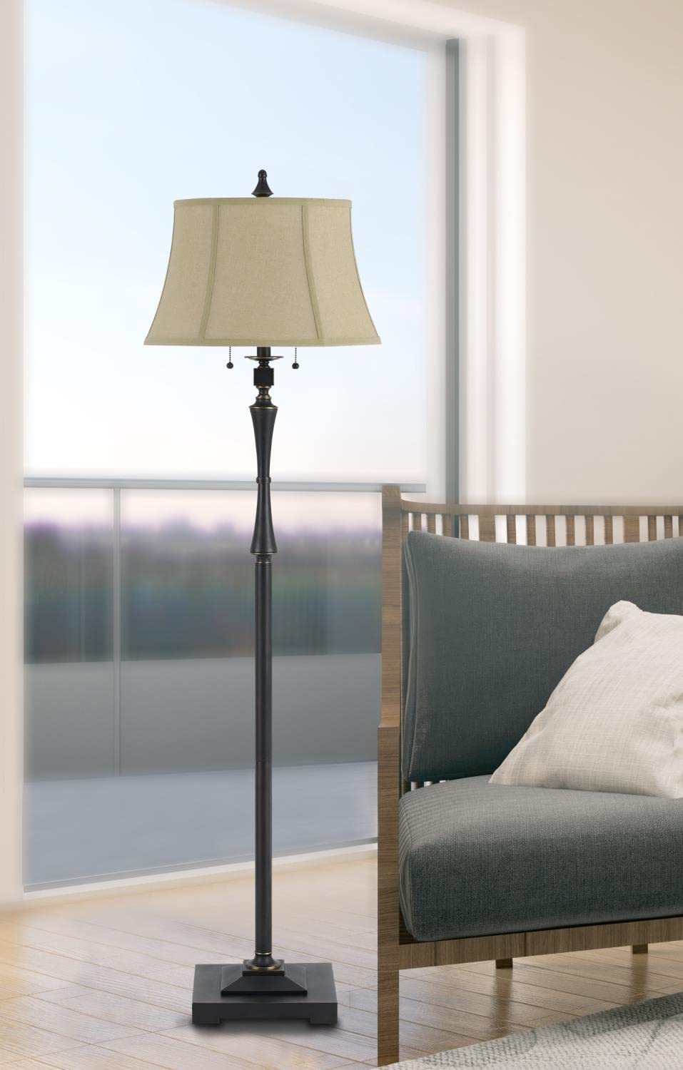 Cal Lighting CALBO-2443FL Transitional Two Floor Lamp Lighting Accessories - Diamond Home USA