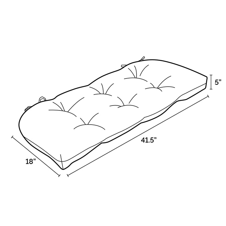 Arden Selections Outdoor Wicker Settee Cushion 41.5 x 18 Rain-Proof Fade - Diamond Home USA