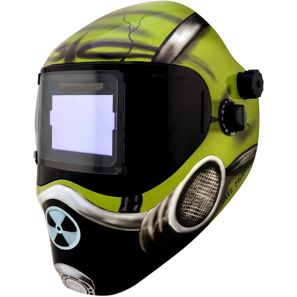 Auto Darkening Welding Helmet Black Green Rust Resistant - Diamond Home USA
