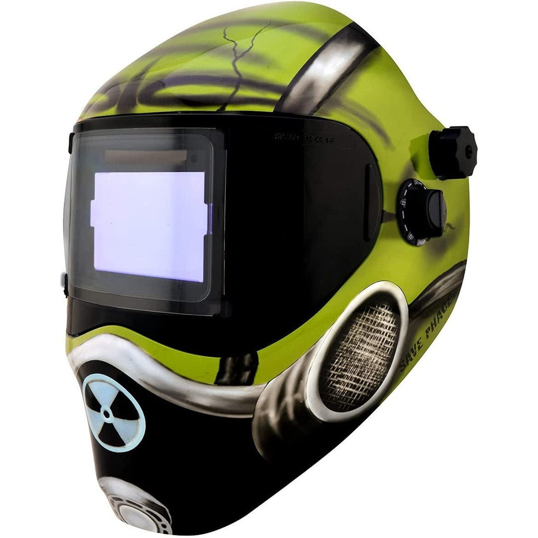 Auto Darkening Welding Helmet Black Green Rust Resistant - Diamond Home USA
