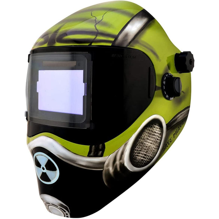 Auto Darkening Welding Helmet Black Green Rust Resistant - Diamond Home USA