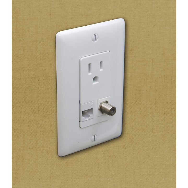 Bryant Electric RJ650WTR tradeSELECT JLOAD Tamper-Resistant Multimedia Outlet - Diamond Home USA