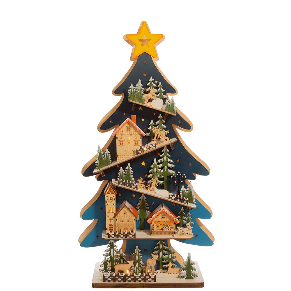 Kurt S. Adler JEL0962 Christmas Village Multi-Colored - Diamond Home USA