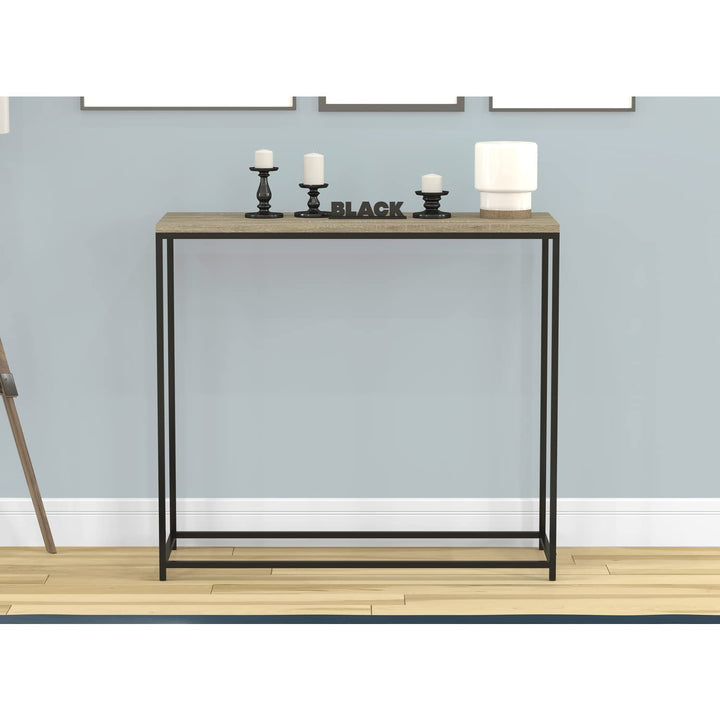Safdie Console Table-Dark Taupe/Black Metal - - Diamond Home USA