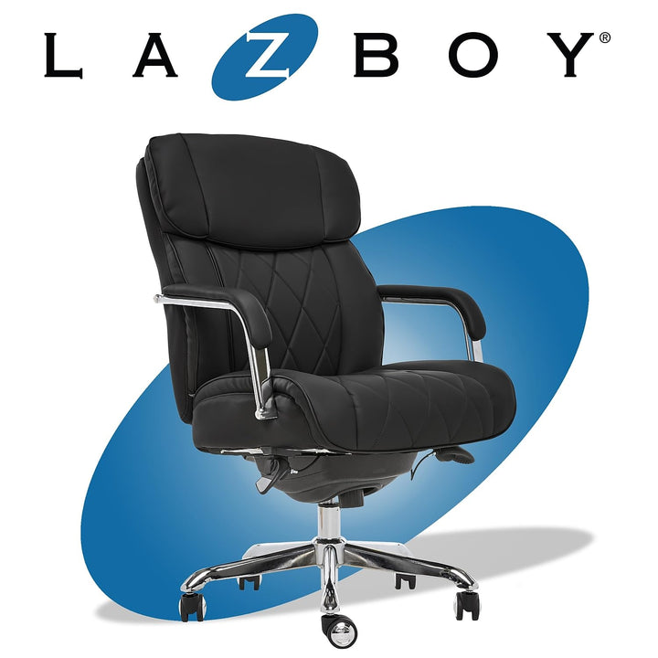 La-Z-Boy Sutherland Ergonomic Faux Leather Swivel Computer and Desk Chair