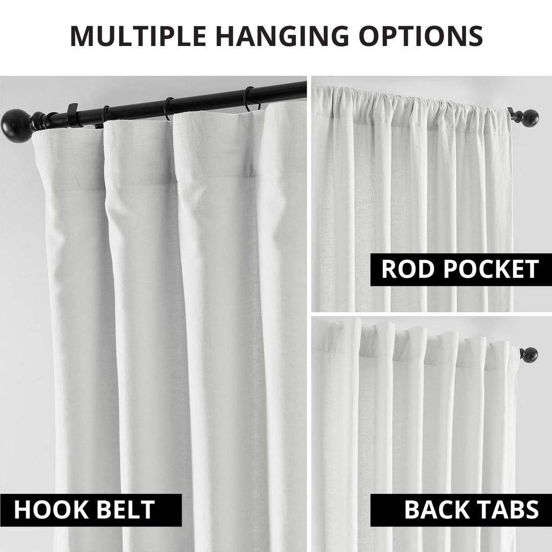 Exclusive Fabrics French Linen Room Darkening Curtains Panel - Elegant luxurious Drapes (1 Panel)