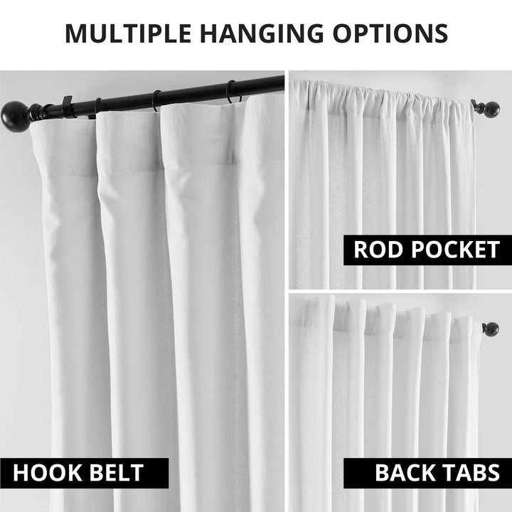 Exclusive Fabrics French Linen Room Darkening Curtains Panel - Elegant luxurious Drapes (1 Panel)