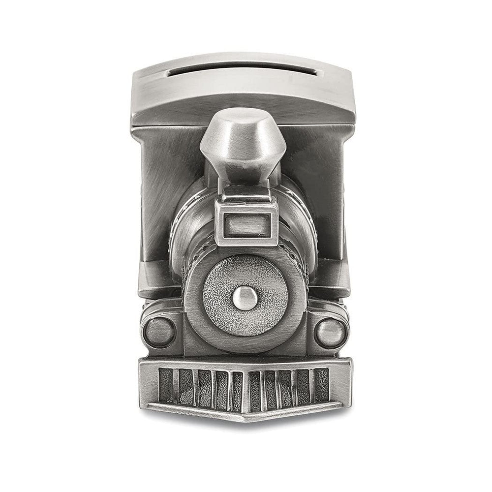 Pewter-Tone Finish Metal Small Train Bank Silver Pewter - Diamond Home USA