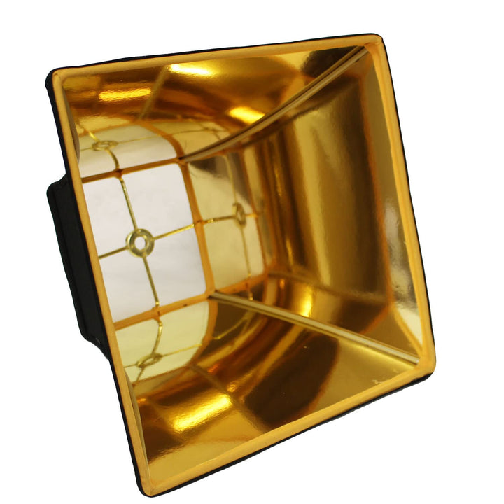 Cloth & Wire Square Bell Hardback Lampshade with Bulb Clips Black Natural Fabric - Diamond Home USA