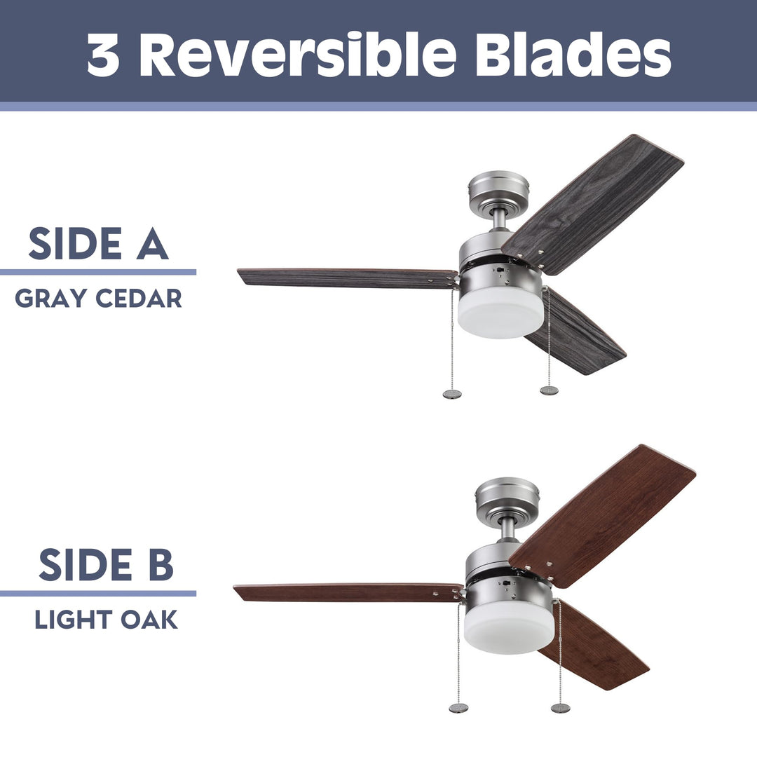 Prominence Home Reston 42 Inch Modern Farmhouse LED Ceiling Fan with Light - Diamond Home USA