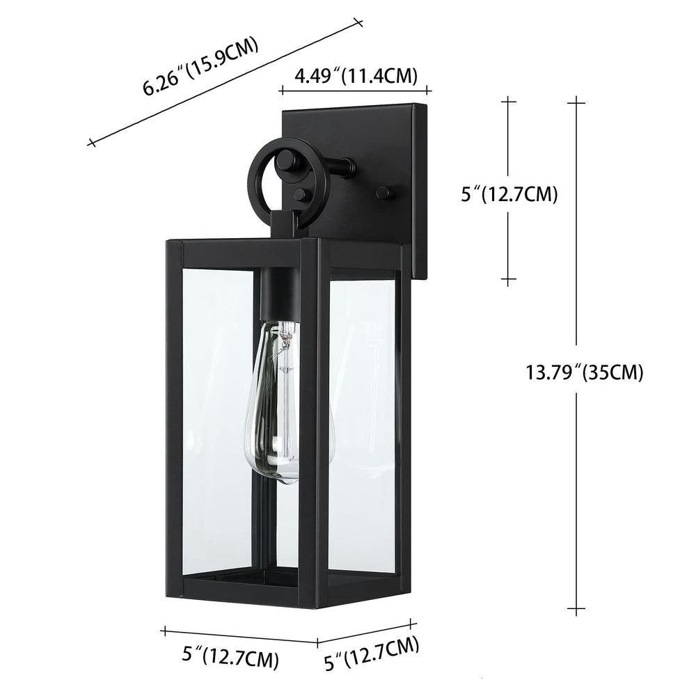 1 Light Industrial Style Metal Matte Black Wall Sconce - Diamond Home USA