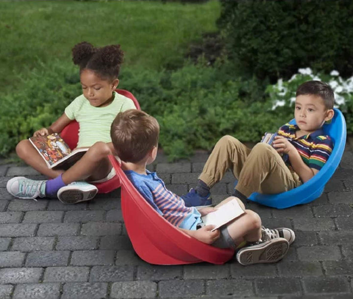 American Plastic Toys Kids Scoop Rocker Chairs in Assorted Colors [Blue Red - Diamond Home USA