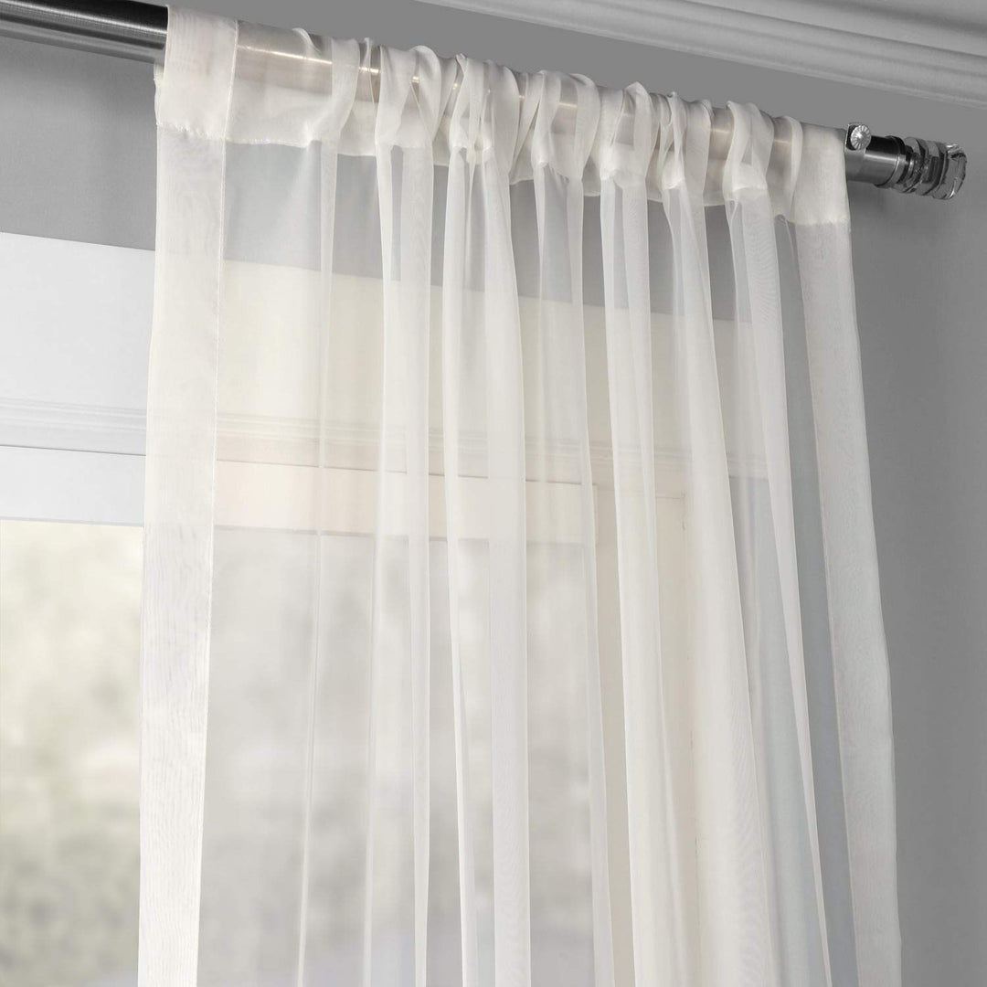 HPD Half Price Drapes SHCH-VOL3-108-PR Voile Poly Sheer Curtain Pair (2 - Diamond Home USA