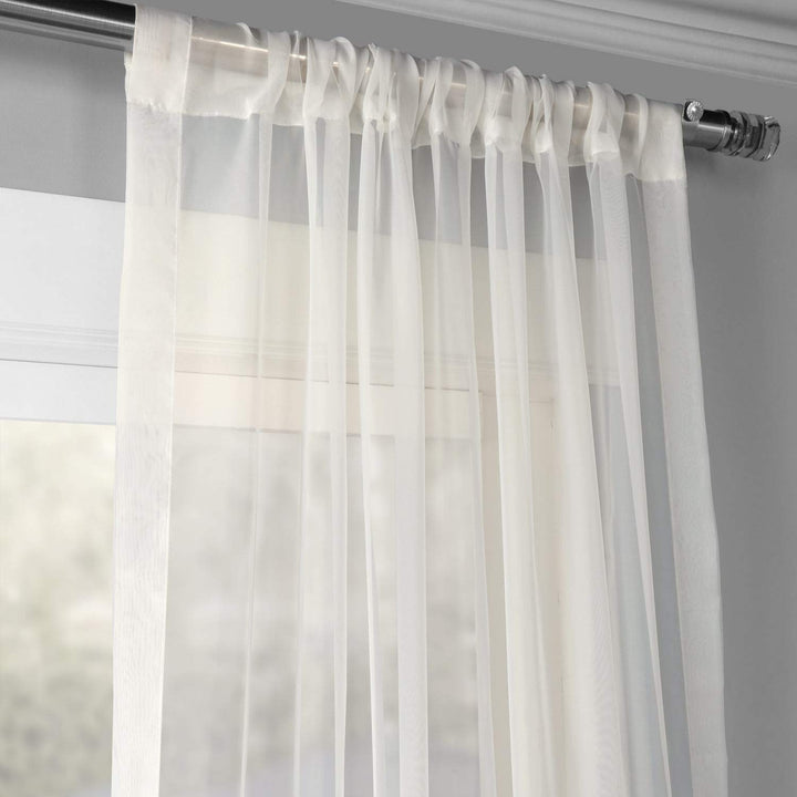 HPD Half Price Drapes SHCH-VOL3-108-PR Voile Poly Sheer Curtain Pair (2 - Diamond Home USA