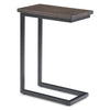 SIMPLIHOME Skyler SOLID MANGO WOOD and Metal 18 Inch Wide Rectangle C Side Table Walnut Brown