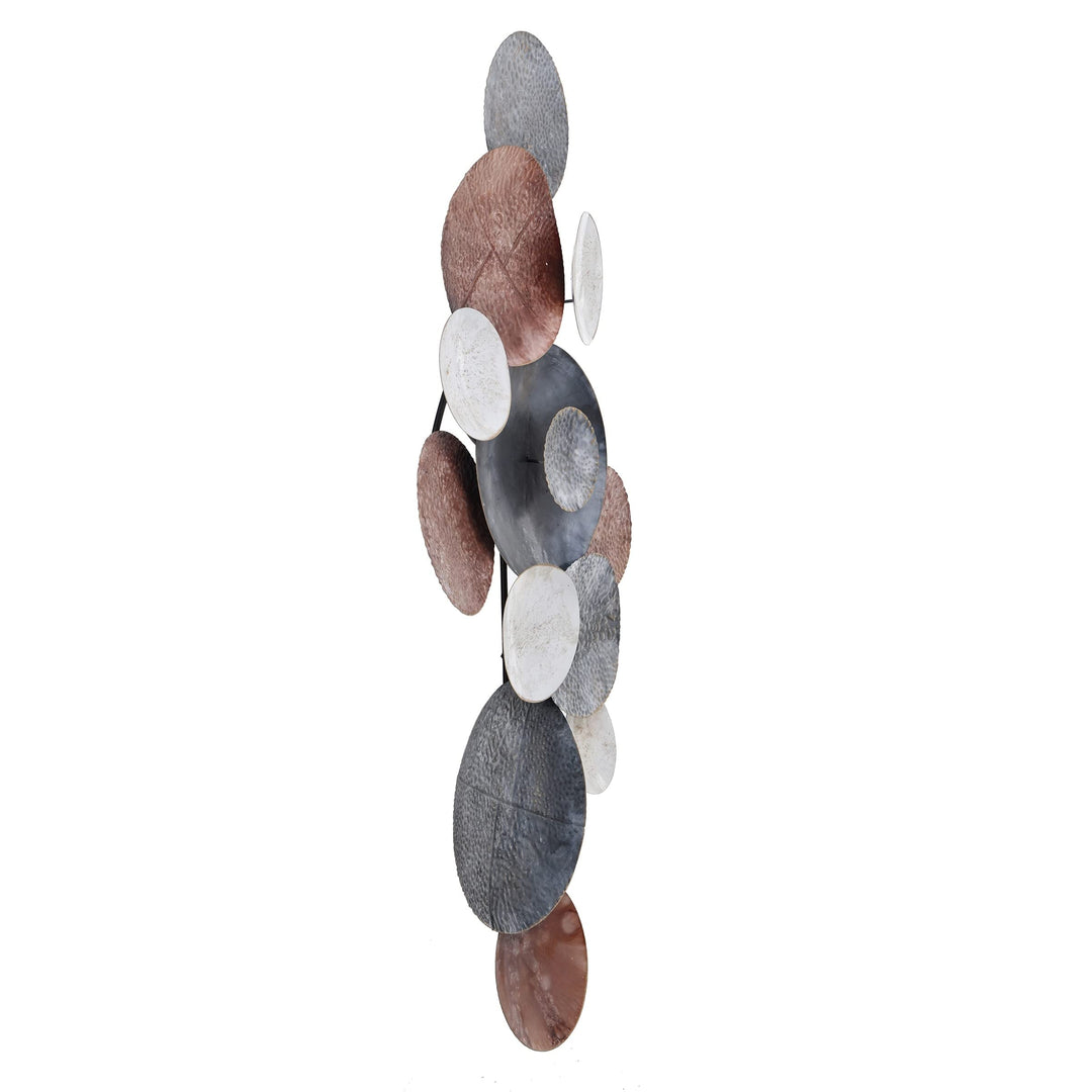 Metal Wall Hanging Assorted Hammered Circles Black Modern Contemporary - Diamond Home USA