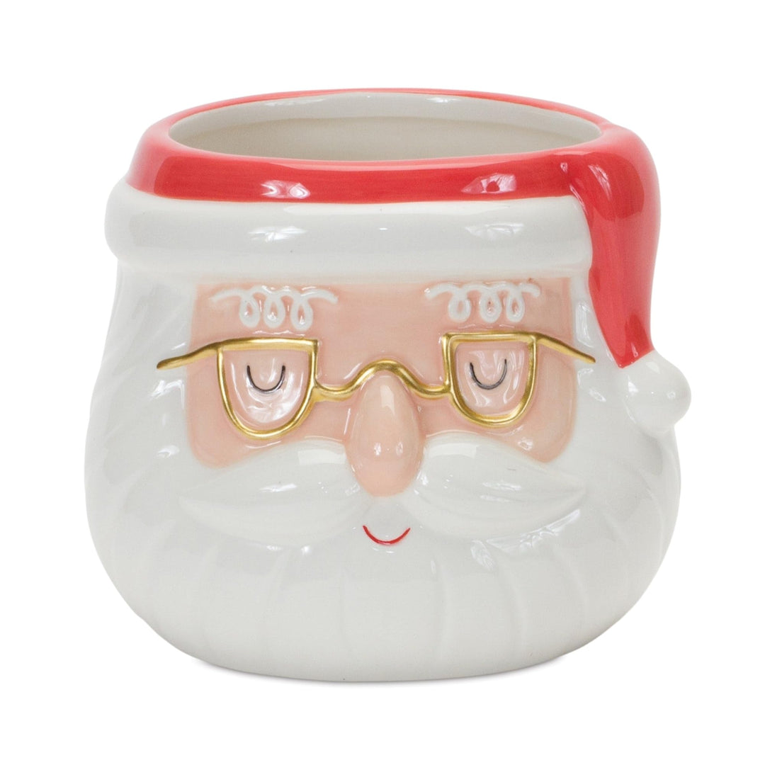 Ceramic Santa Planter (Set of 2) Red - Diamond Home USA