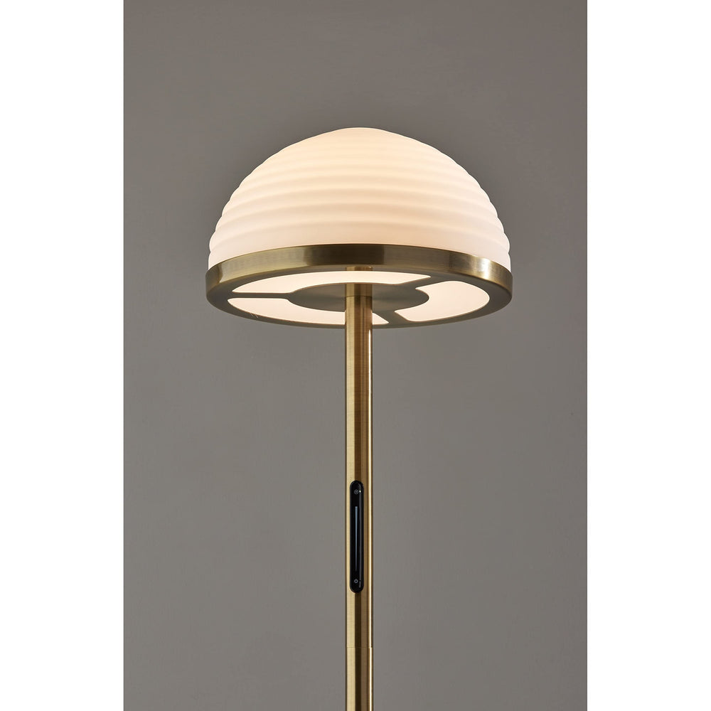 Led Floor Lamp W. Smart Switch rass ohemian Eclectic Glam Mid-Century Modern - Diamond Home USA