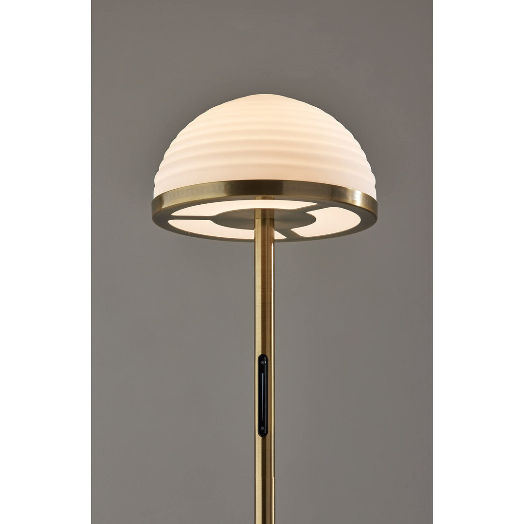 Led Floor Lamp W. Smart Switch rass ohemian Eclectic Glam Mid-Century Modern - Diamond Home USA