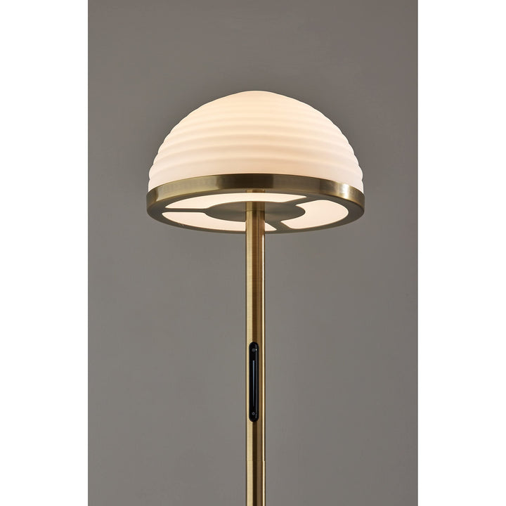 Led Floor Lamp W. Smart Switch rass ohemian Eclectic Glam Mid-Century Modern - Diamond Home USA