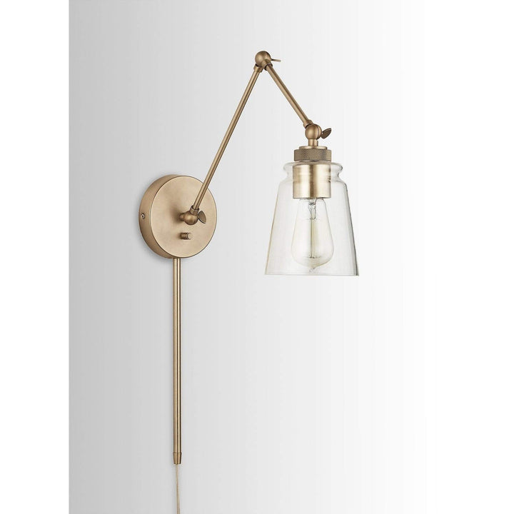 Profile 1-Light Aged Brass Wall Sconce Modern Contemporary Transitional Metal - Diamond Home USA