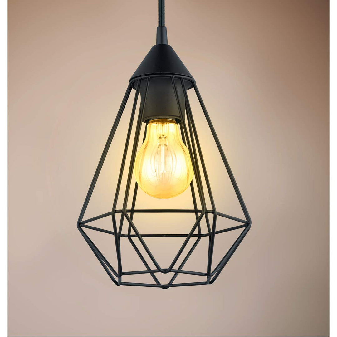 Eglo Lighting 94187A One Light Pendant Matte Black - Diamond Home USA