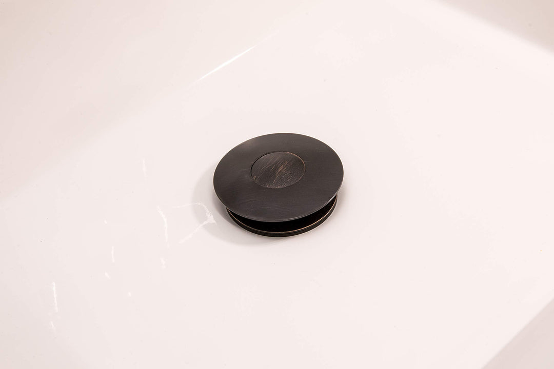 Keeney K820-76BRZ Universal Push Button Bathroom Sink Drain Without verflow -